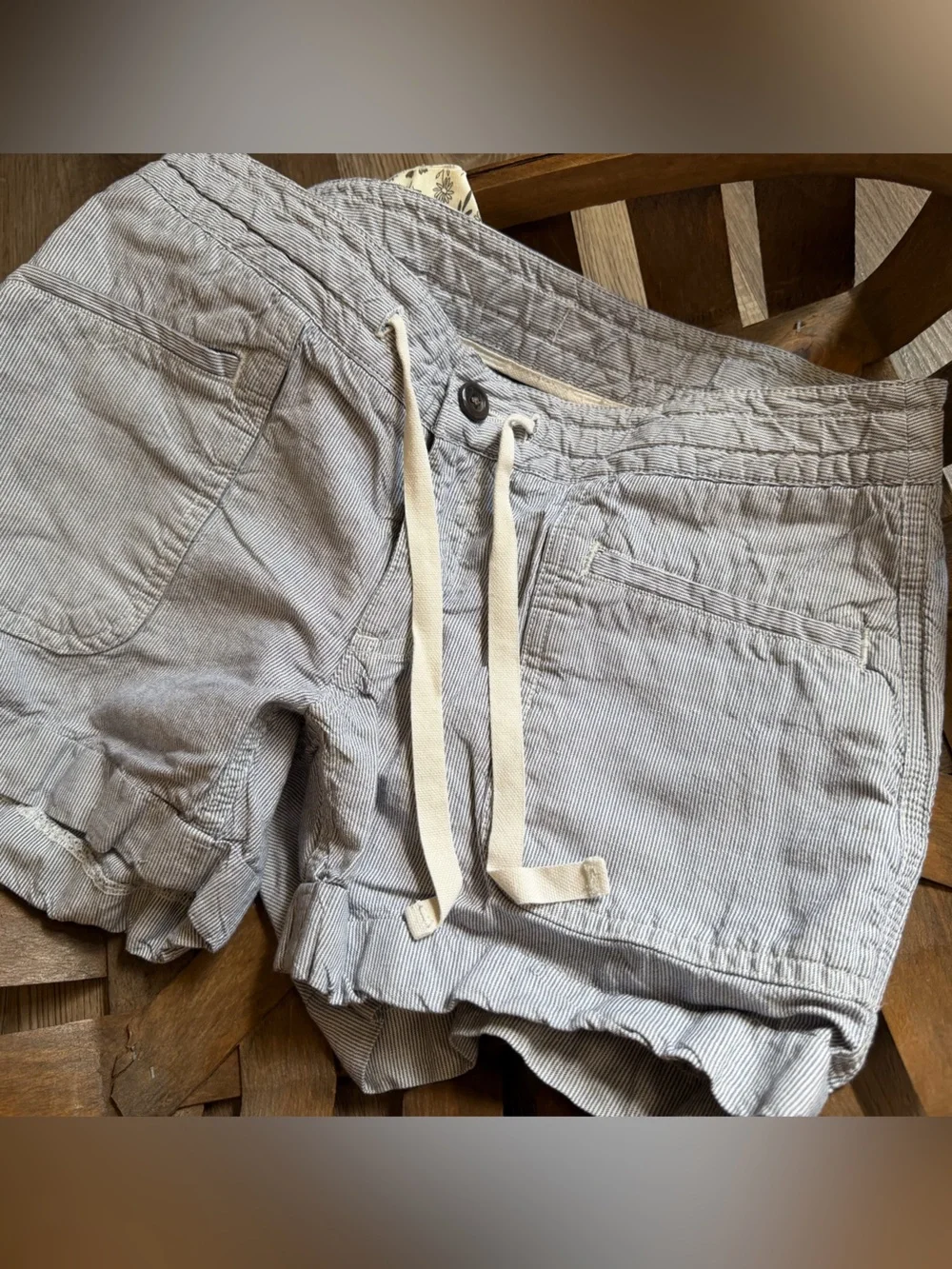 North Face Gray Pinstripe Casual Shorts